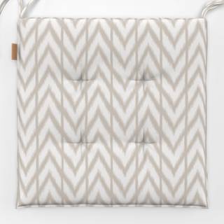 Sitzkissen Zigzag Ikat Beige