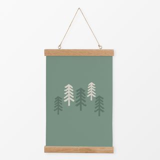 Textilposter Winterzauber Tannenwald 4