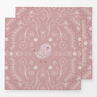 Servietten Bird Ornament rosa