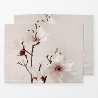Tischset White Flowers