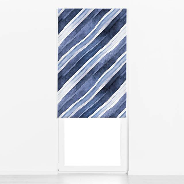 RaffrolloDiagonal Blau