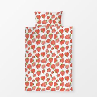 Bettwäsche Erdbeeren Muster