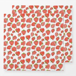 Servietten Erdbeeren Muster
