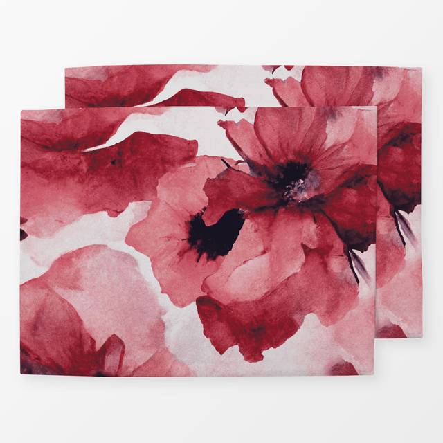 TischsetWild Poppy Flower Red