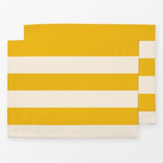 Tischset Streifen Gelb & Beige