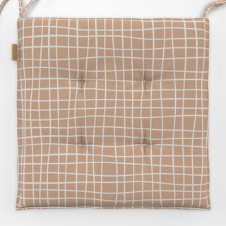 Sitzkissen Handbemalt Grid Streifen Karo