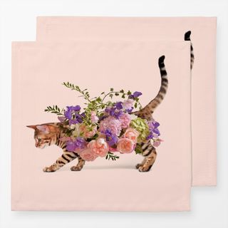 Servietten Floral Cat