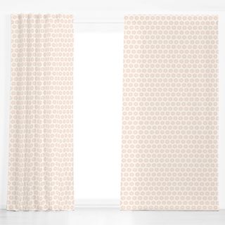 Dekovorhang Mosaic beige rosa braun