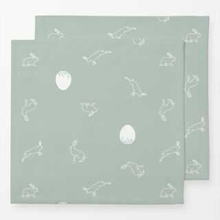 Servietten Ostern Lineart salbei
