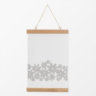 Textilposter Blumen Streifen 2