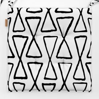 Sitzkissen Hourglass black and white