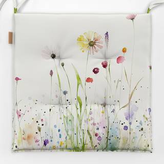 Sitzkissen Wasserfarben Wildblumenwiese
