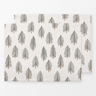 Tischset Winter Forest charcoal beige