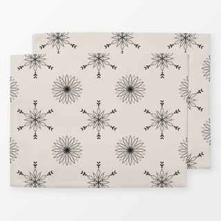Tischset Boho Snowflake black