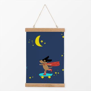 Textilposter Superdog -Space
