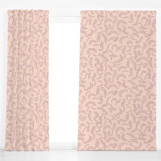 Dekovorhang Shapes and Lines Peach Pink