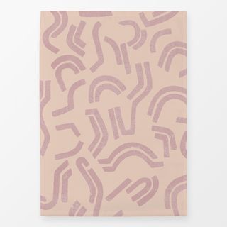 Geschirrtücher Shapes and Lines Peach Pink