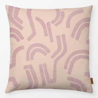 Kissen Shapes and Lines Peach Pink
