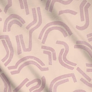 Meterware Shapes and Lines Peach Pink
