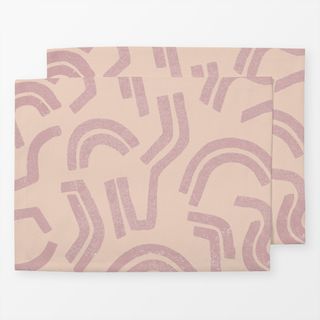 Tischset Shapes and Lines Peach Pink
