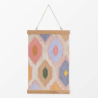 Textilposter Rhombus Ikat Colorful