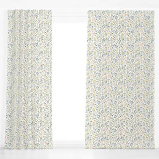 Dekovorhang Wild Flowers Offwhite