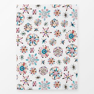 Geschirrtücher Winter Snow Stars Crystals Red