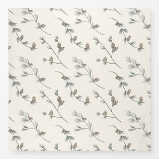 Tischdecke Tannenzweige creme