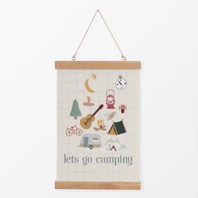 Textilposter Lets go camping